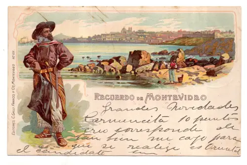 Uruguay - Erinnerung an Montevideo in Farbe gereist 1902
