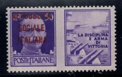 Propaganda Krieg Cent. 50 Marina Nr. 33D sopr. Rotbraun - MNH