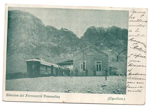 Chile - Postkarte Bahnhof