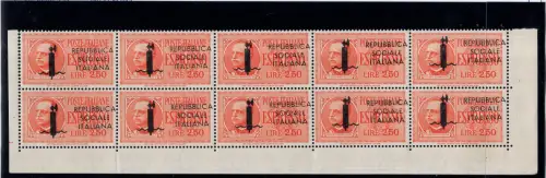 Espresso Lire 2,50 n. 22ha Auflage Verona Schrägaufdruck postfrisch