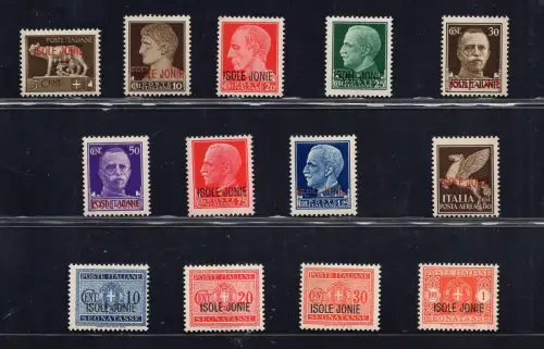 Ionische Inseln - Allgemeine Ausgaben Runde 13 Werte MNH