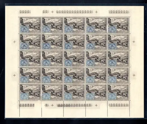 1952 Hundertjahrfeier Briefmarken des Kirchenstaates Nr. 155 - Bogen postfrisch