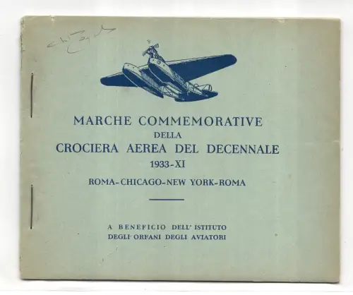 1933 Balbo Kreuzfahrt - Komplettes Heft 90 Gedenkmarken