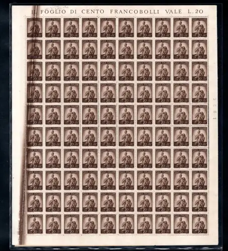 Democratica Cent. 20 Nr. 544 Sorten zertifiziert Gold Raybaudi - MNH