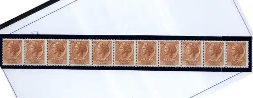 Syrakus Lire 30 Streifen mit 11 Exemplaren Sternen I vertikal - MNH