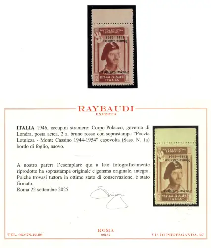 Polnisches Regierungskorps London - Luftpost Nr. 1a