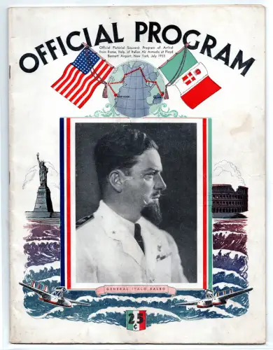 1933 Kreuzfahrt Balbo - Offizielles Programm - Catalogo Longhi Nr. 3006