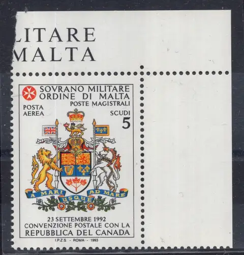 SMOM Briefmarke abgeholt Republik Kanada - MNH