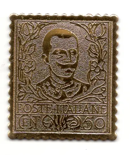 Floreale Cent. 50 Reproduktion auf Foliegold