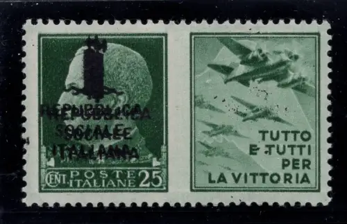 Kriegspropaganda Cent. 25 n. 27b Doppelaufdruck MNH