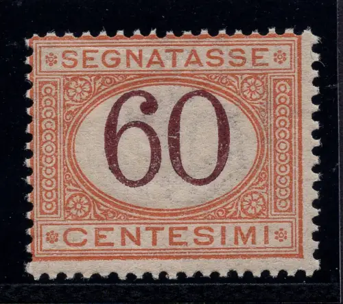 Segnatasse Cent. 60 Nr. 33 orange und braun - postfrisch