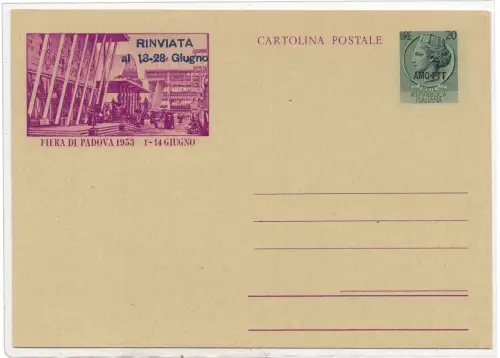 Triest A - Postkarte Messe Padua Nr. C 25 neu
