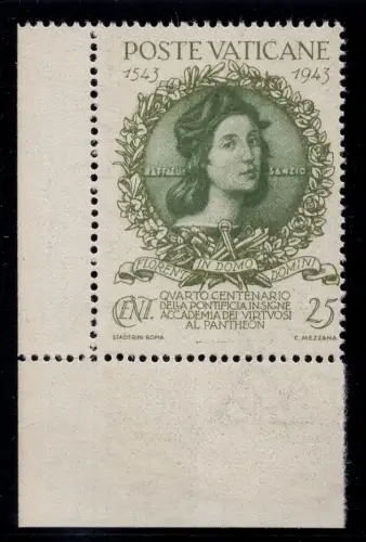 Virtuose im Pantheon Cent. 25 n. 87a Olivgrünes Zentrum Bolaffi - MNH