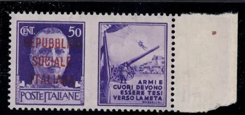 Kriegspropaganda Cent. 50 Armee Nr. 34D rotbraun - MNH