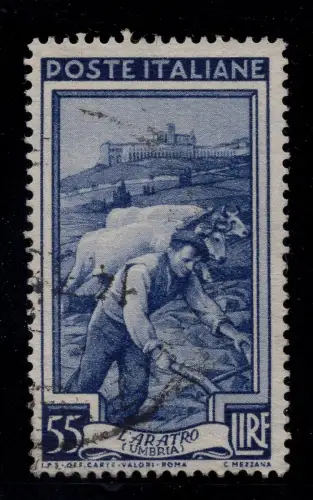 Arbeit Lire 55 filigran in Position DA - Sass. spec. Nr. 115 DA