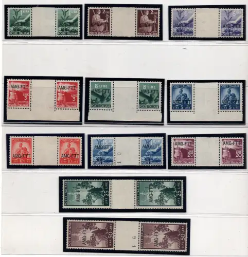 Democratica Roma n. 56/66 komplette Serie mit Zwischenraum - postfrisch