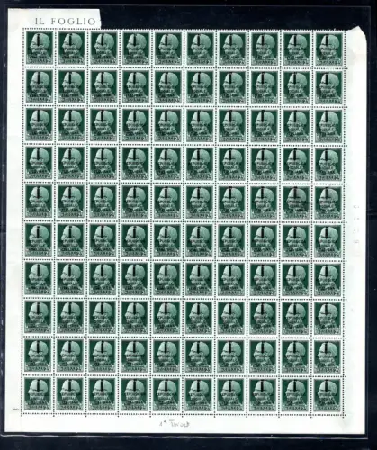 Fascetti Cent. 25 Nr. 491 - Auflage Verona I. Tafel - postfrisch