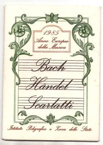 Musik - Bach, Händel, Scharlach - Postkarten und Zettel Erinnofilo