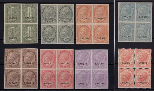 Vittorio Emanuele II Quartine SAGGIO - MNH