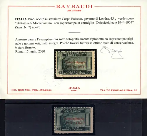Polnischer Körper 45g grün Nr. 7 MNH