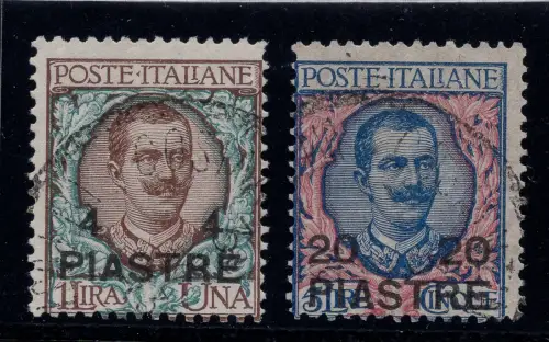 Italienische Levante Konstantinopel Aufdruck Nr. 18/19