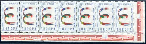 Europa '57 Lire 60 Sorten Druck hellblauer als normal
