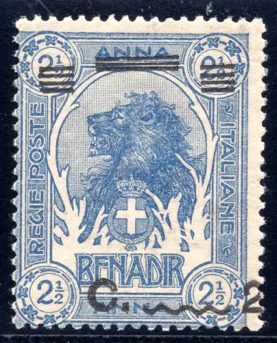 Somalia It. - Leoni Cent. 25 von 2, 1/2 Aufdruck nur C. 2