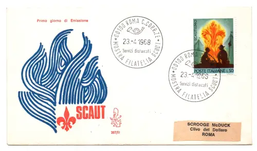 Italien FDC Venetia 1968 Scautismo reiste nach Italien 824