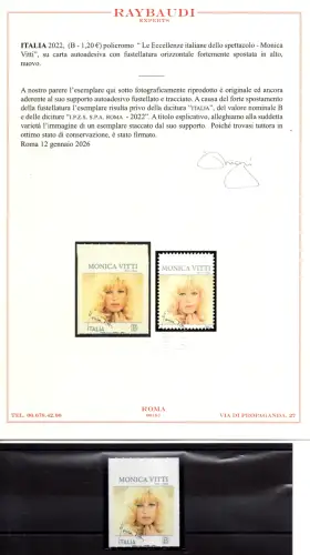 Monica Vitti Sorte verschobene horizontale Stanzung