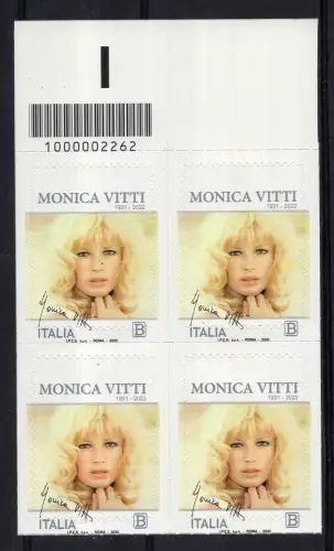 Monica Vitti Sorte Horizontalstanz verschoben Viertel mit Barcode