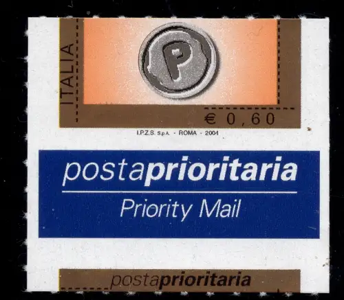 2004 Priority Post Euro 0,60 ungestanzt Verschiebungsspur