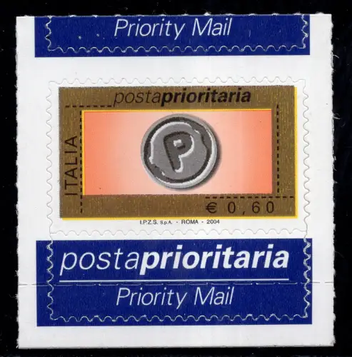 2004 Priority Post Euro 0,60 verschobene Spur b. von f.
