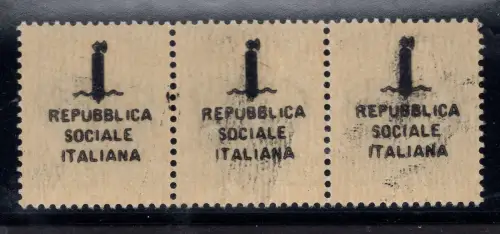 Torino Fascetto Cent. 25 n. 491m Aufdruck auf der Rückseite und MNH Abziehbild