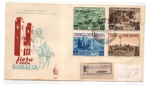 Somalia Afis - 3. Messe auf FDC Venetia Einschreiben