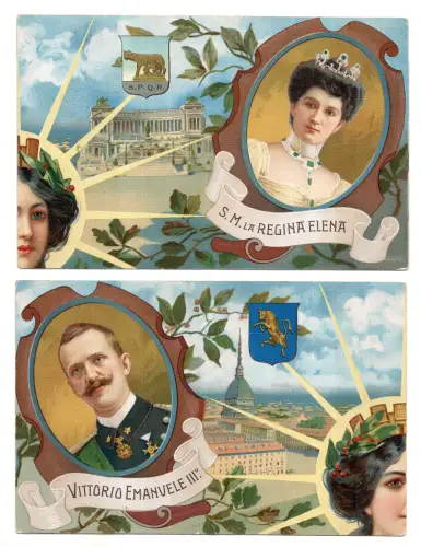 50. Proklamation Königreich Italien Risorgimento Serie 10 Postkarten