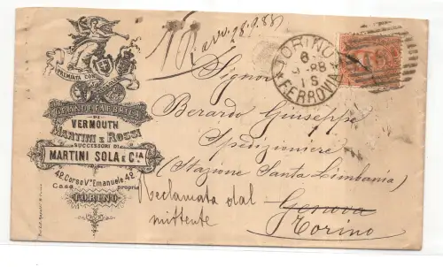Vermouth Martini e Rossi - Briefumschlag Werbung