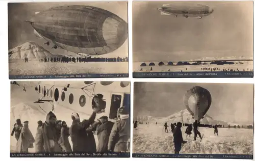 Flugzeug Italien - Spedition Nobile Giro komplett 12 Postkarten