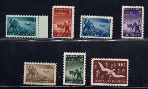 Triest B - Luftpost Nr. 3/9 Serie kpl. MNH