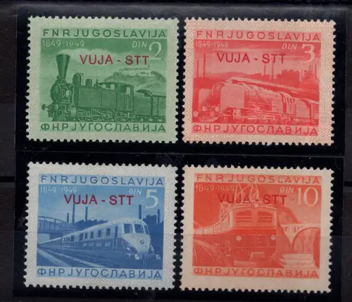 Triest B - Jugoslawische Eisenbahn Nr. 19/22 Serie kpl. MNH