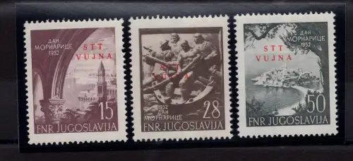 Triest B - Tag der Marine Nr. 62/64 Serie kpl. MNH