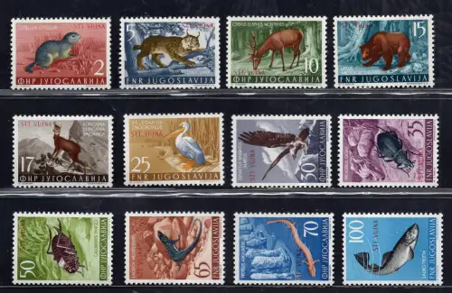 Triest B - Tiere Nr. 101/112 komplette Serie - postfrisch