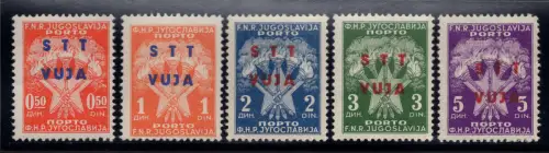 Triest B - Großaufdruckmarken Nr. 1/5 - MNH