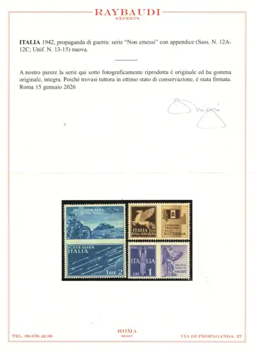 Kriegspropaganda Nr. 12A712C nicht ausgegeben - MNH