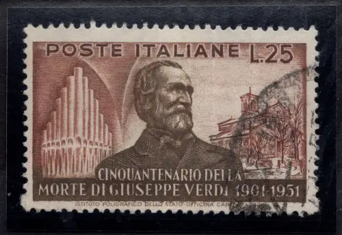 Verdi Lire 25 Nr. 678 gezackt 14 x 14,1/4 filigran NS