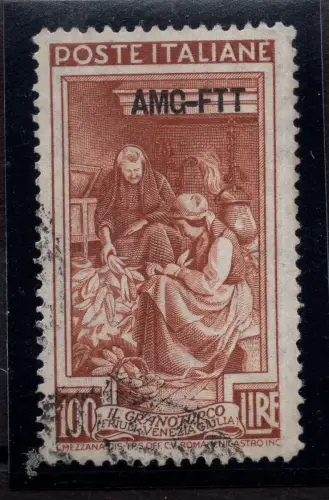 Triest A - Lavoro Lire 100 Nr. 106 Verzahnung 14 filigran DA