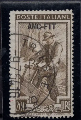 Triest A - Lavoro Lire 200 Nr. 107 Verzahnung 14 filigran DA