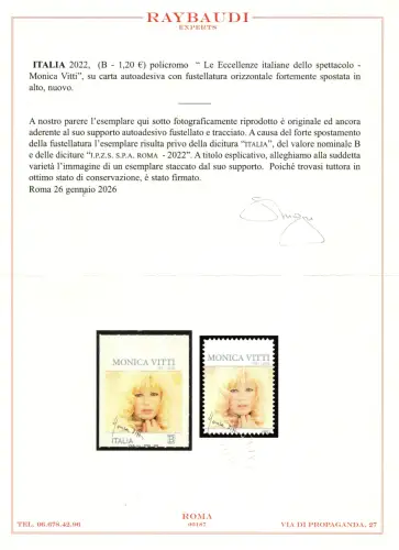 Monica Vitti Sorte verschobene horizontale Stanzung