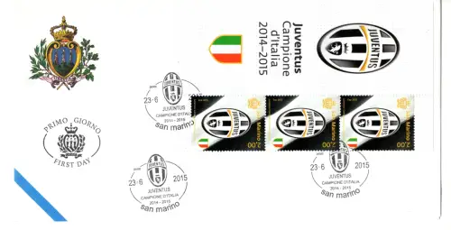 Juventus Champion 2015 San Marino Fußball Block offizielle Absage