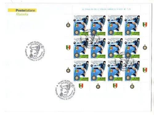 Inter Campione d'Italia 2010 - Fußball Offizielles Stornierungsblatt