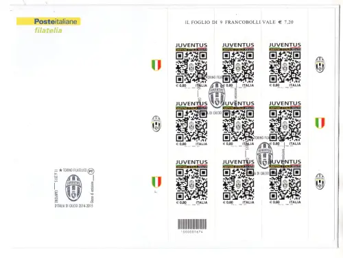 Juventus Italienischer Meister 2015 - Fußball Offizieller Stornierungsschein